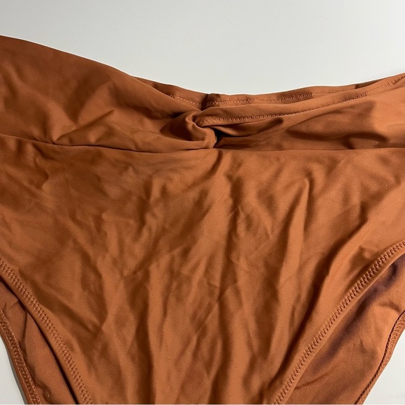 Aerie • NWT Brown Twist High-Waisted Bikini Bottom - Picture 4 of 8